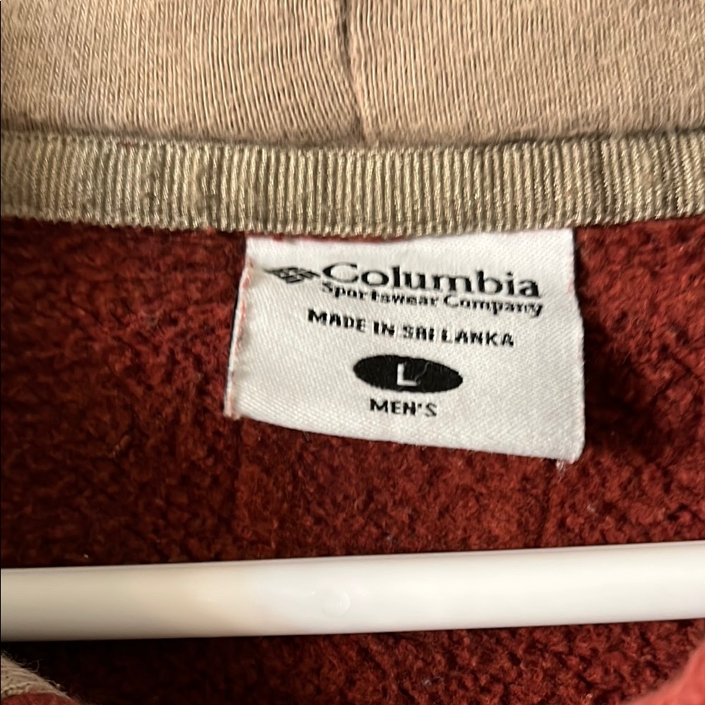 Columbia Red Pullover Hoodie Sweatshirt - Picture 2 of 3